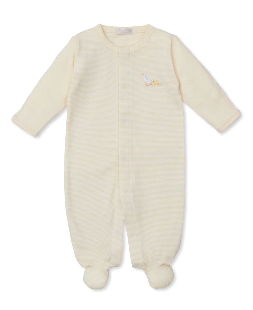 Premier Baby Duckling Yellow Stripe Hand Embroidered Footie