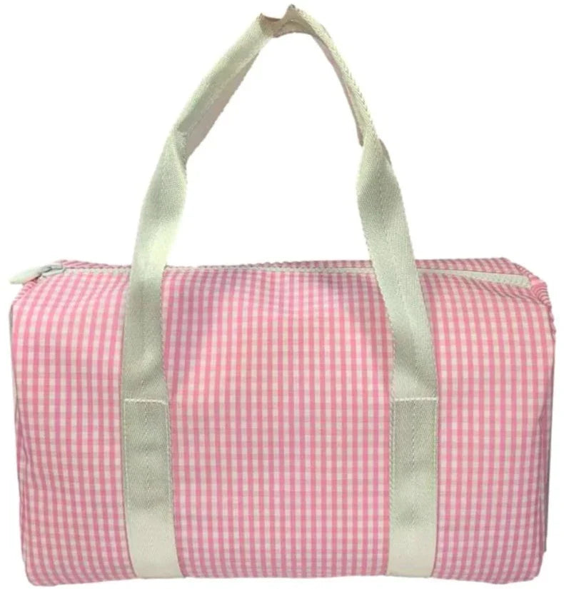 Mini Packer Duffel Bag in Gingham Pink
