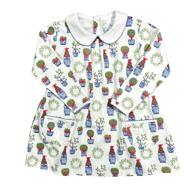 Christmas Planters Twirling Pocket Dress LS