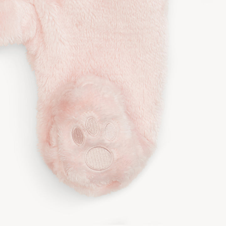 Pink Blossom Minky Bear Footie