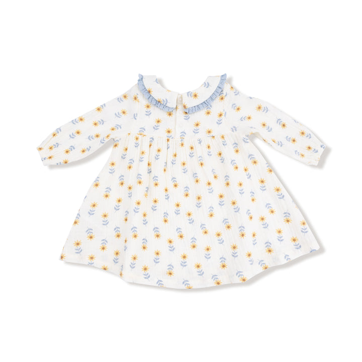 Western Sunflower Peter Pan Collar Dress and Leggings