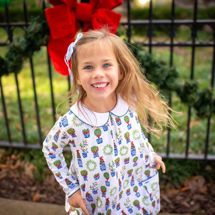 Christmas Planters Twirling Pocket Dress LS