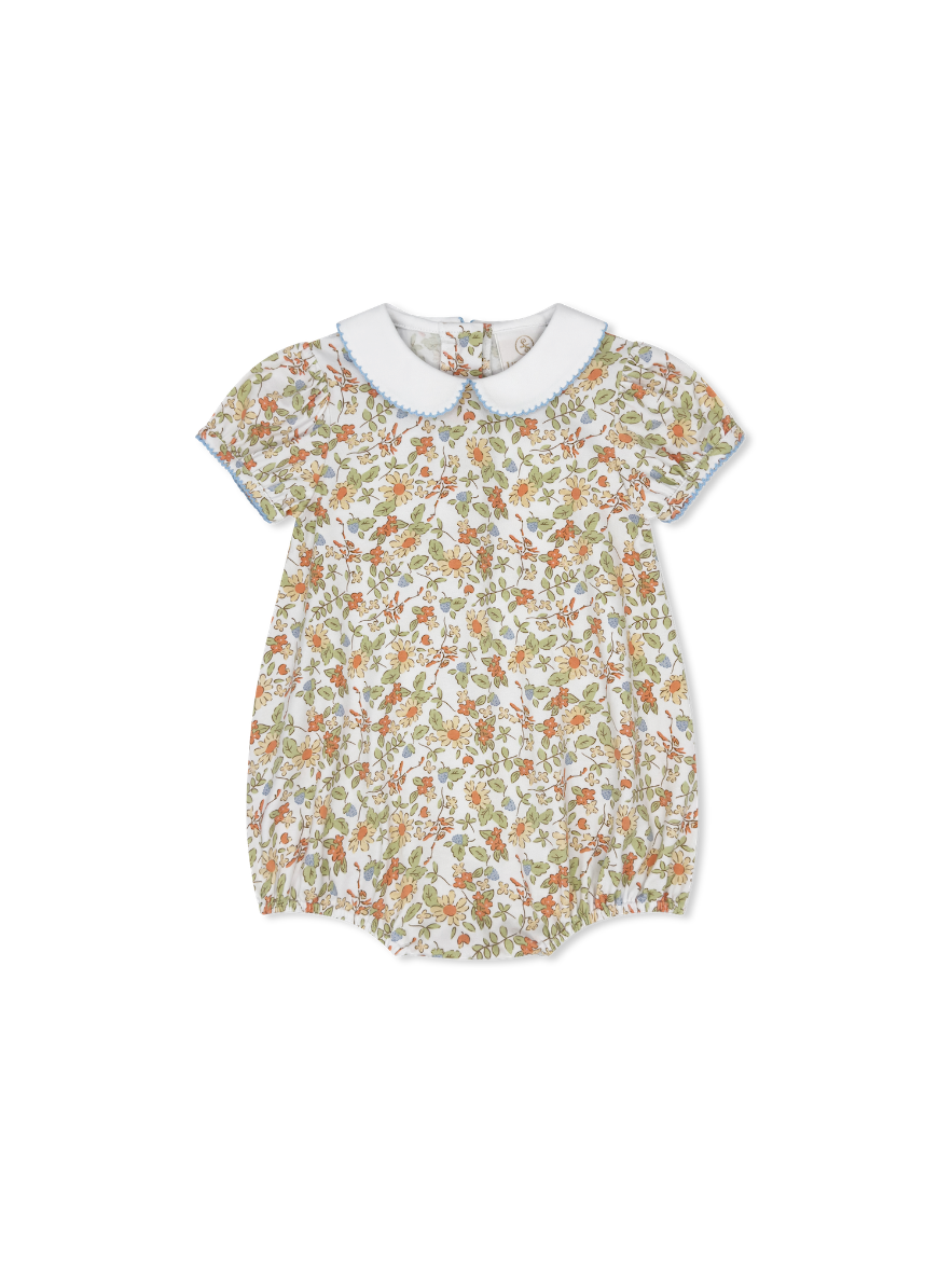 Hearthside Floral Bubble with Light Blue Trim