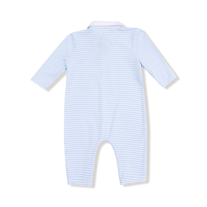 Baby Blue Golf Carts Polo Romper