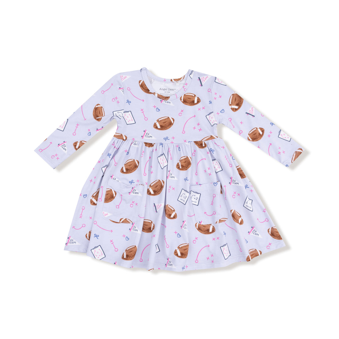 Twirly Long Sleeve Touchdown Time Dress