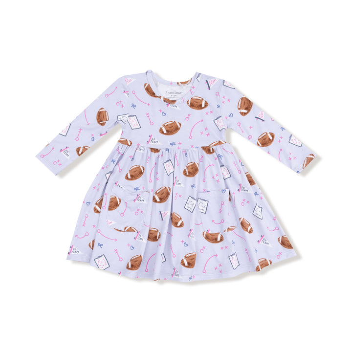 Twirly Long Sleeve Touchdown Time Dress