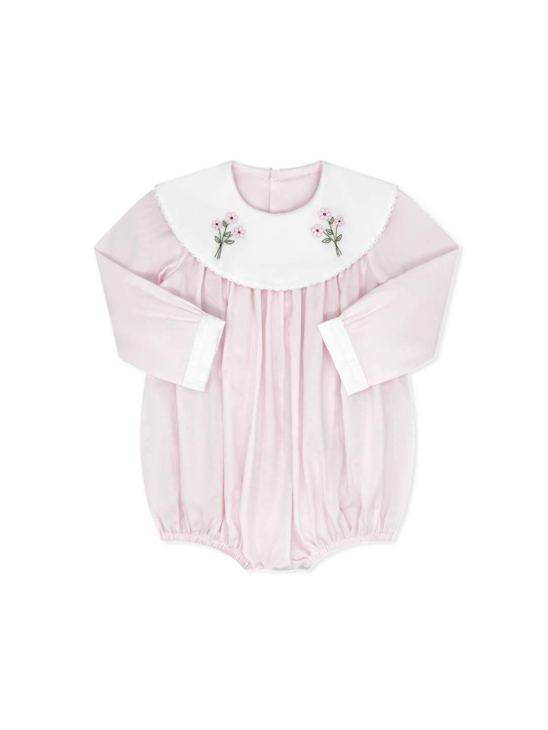 Long Sleeve Sandra Bubble in Blessing Pink Batiste with Flowers