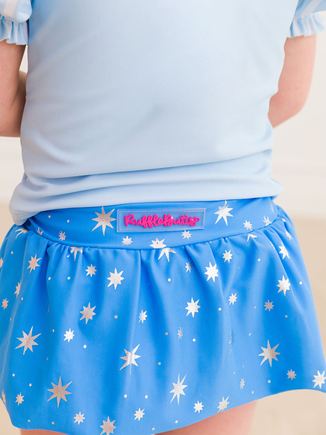 Crystal Blue Princess Puff - Sleeve Skirted 2-Piece