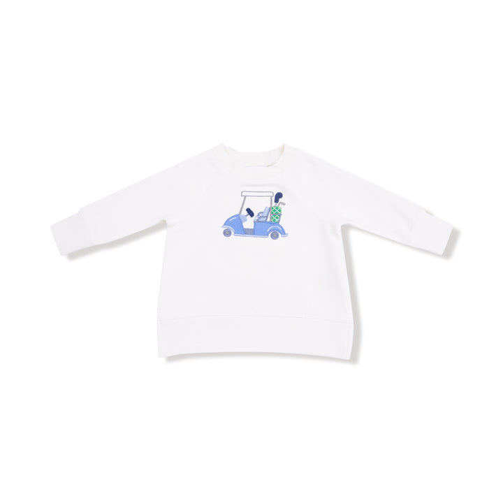 White Golf Raglan Sweatshirt