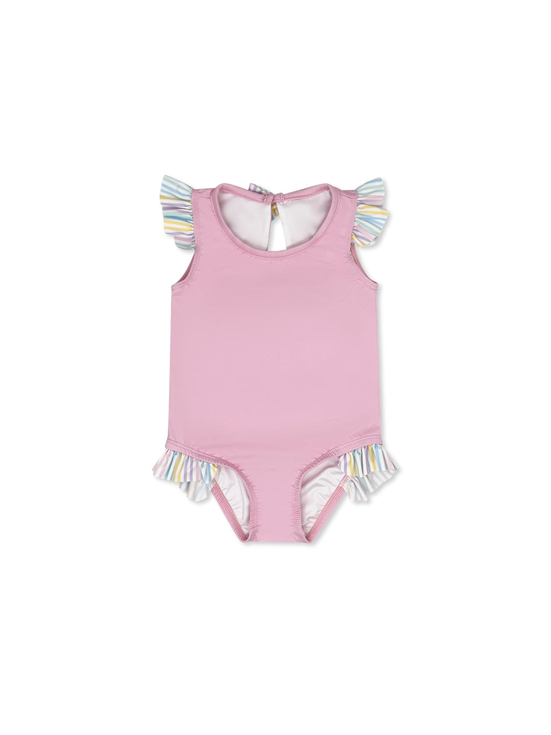 Lottie Swimsuit - Poolside Pink, Petunia Pinstripe