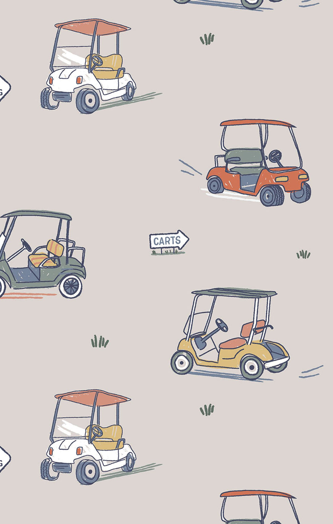 Zooming Golf Carts - 2 Way Zipper Romper