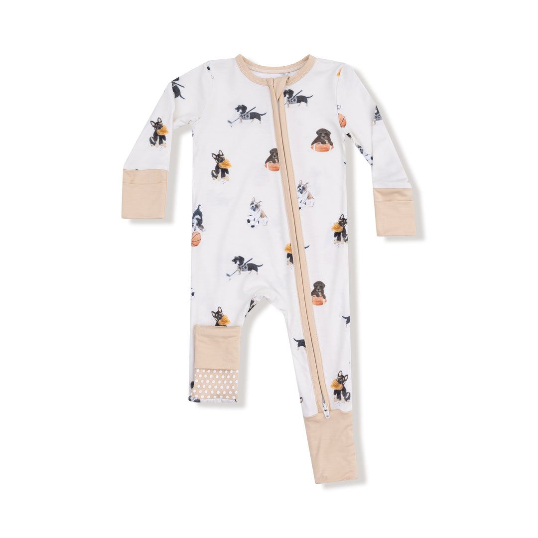 Sporty Puppies 2 Way Zipper Romper