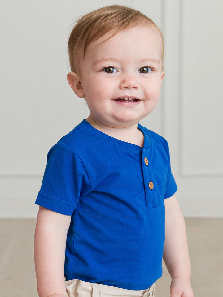 Short Sleeve Henley Bodysuit