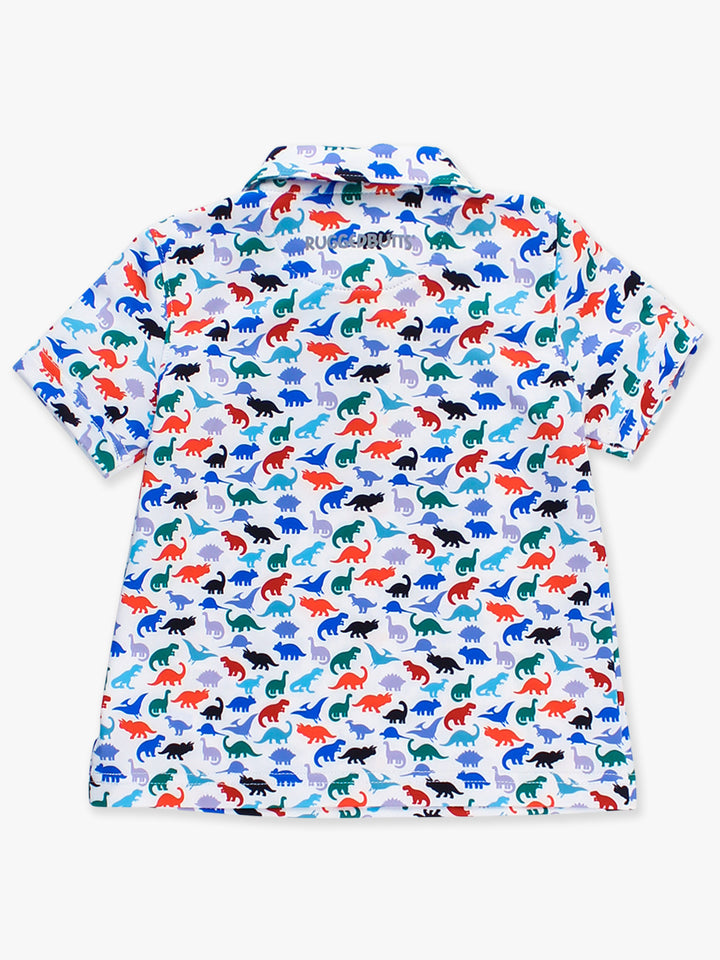 Dino Roar Knit Short Sleeve Performance Polo