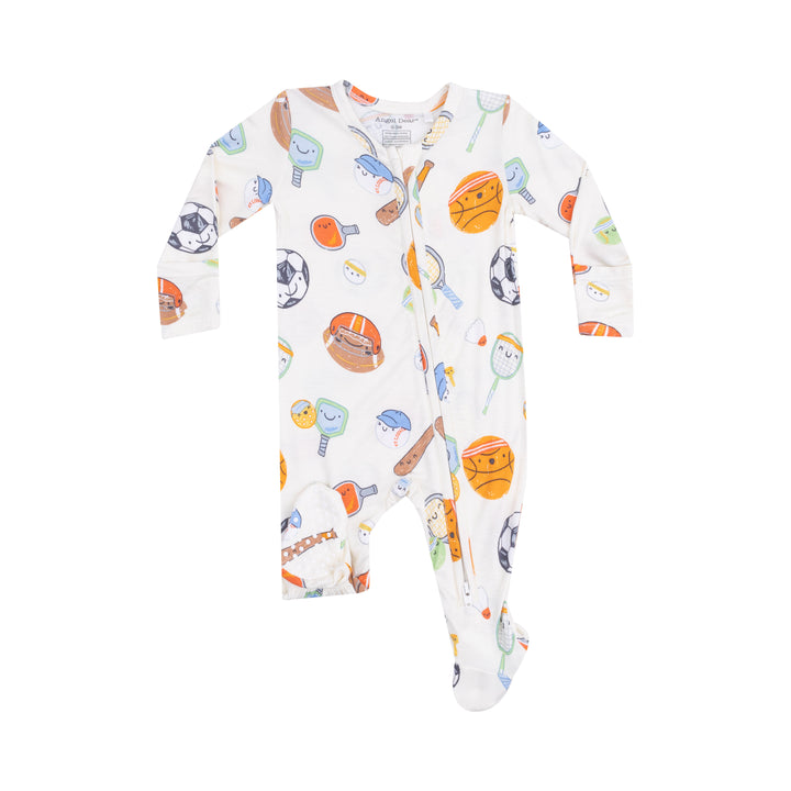 Sports Ball Friends 2 Way Zipper Footie