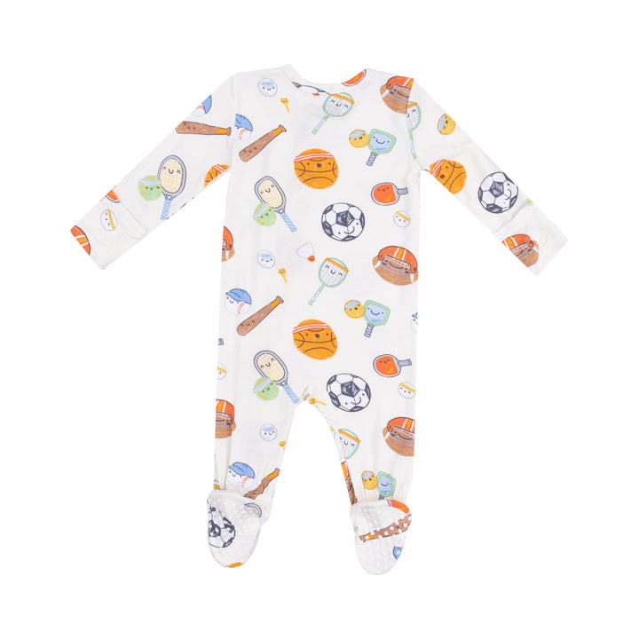 Sports Ball Friends 2 Way Zipper Footie
