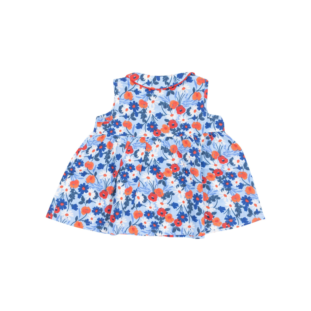 Poppy Days The Jill-Peter Pan Collar With Ric Rac Trim And Diaper Cover