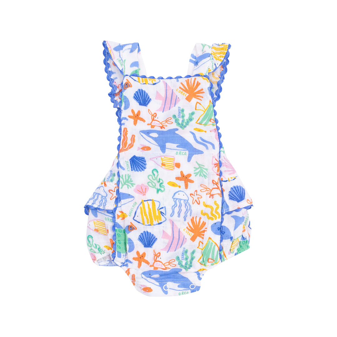 Coloful Reef Ric-rac Ruffle Sunsuit