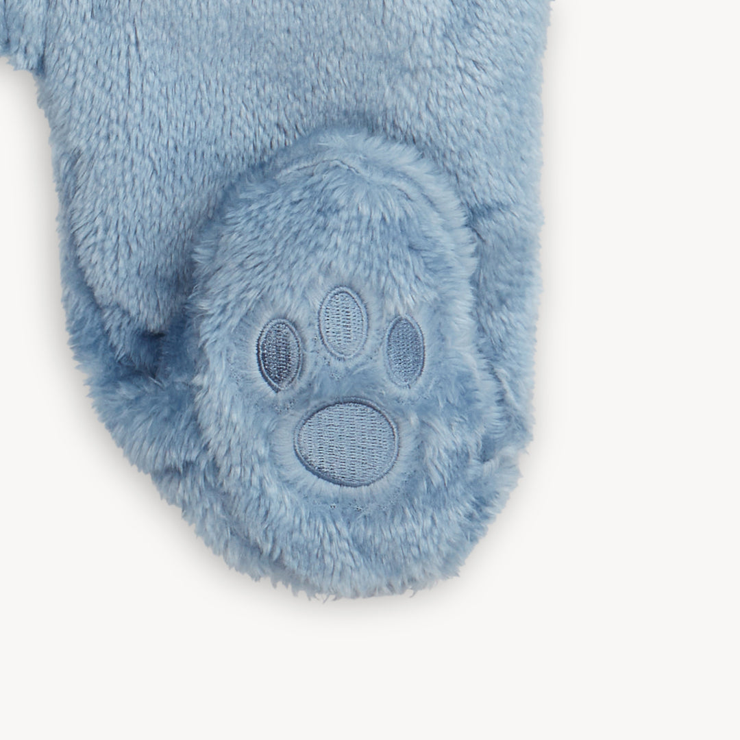 Winter Sky Minky Bear Footie