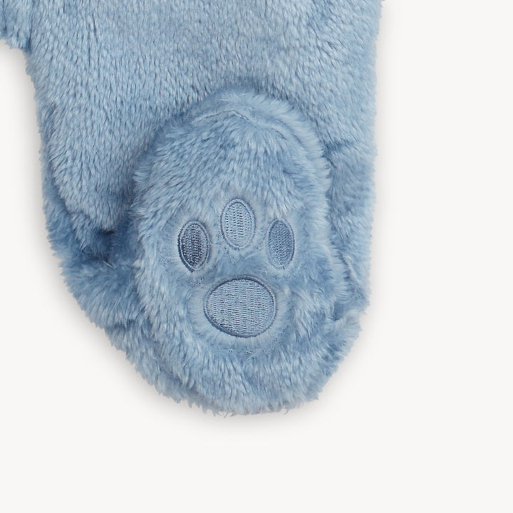 Winter Sky Minky Bear Footie