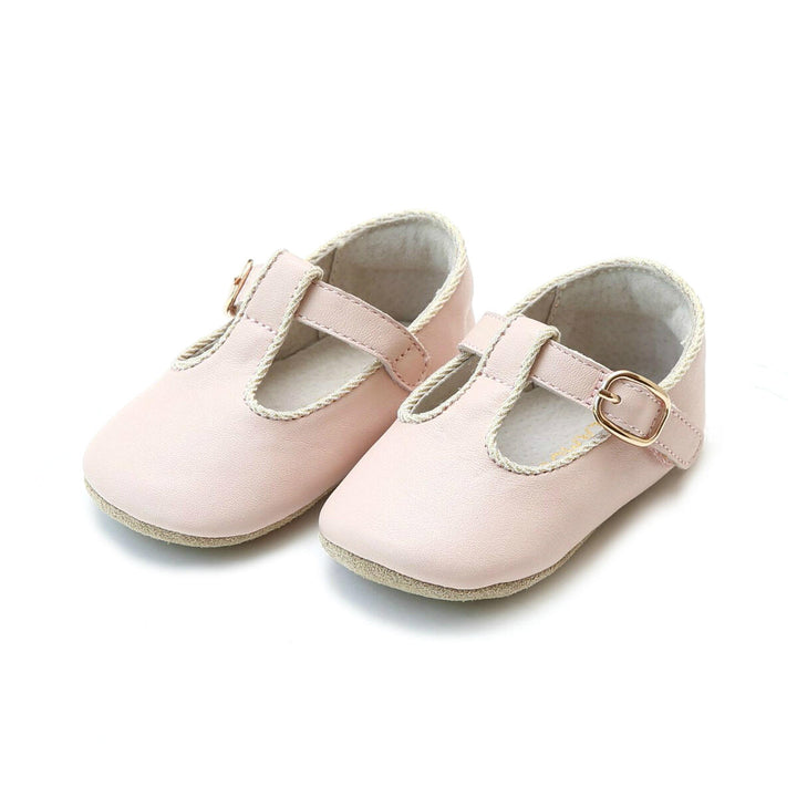 Evie Napa Leather Girls T-Strap Mary Jane Crib Shoe
