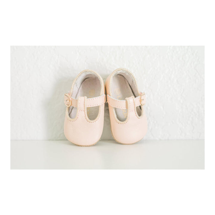 Evie Napa Leather Girls T-Strap Mary Jane Crib Shoe