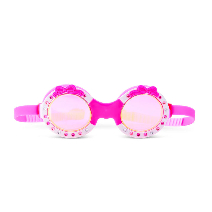 Ribbon Glam Swim Goggles - Bow Dazzle Pink