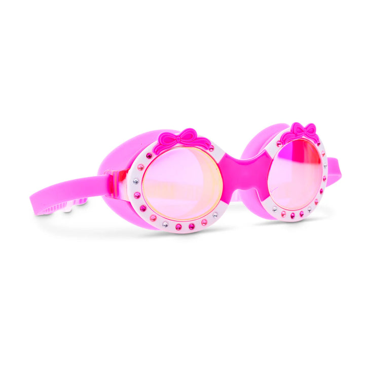 Ribbon Glam Swim Goggles - Bow Dazzle Pink