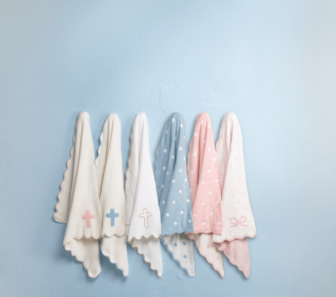 Blue Dot Chenille Blanket