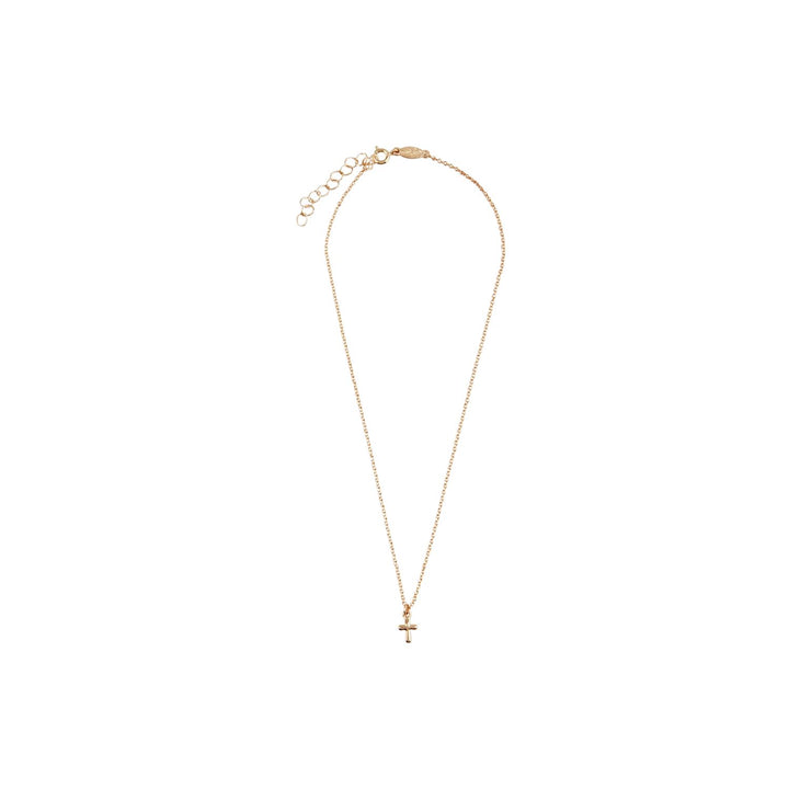 Gold Boxed Cross Necklace