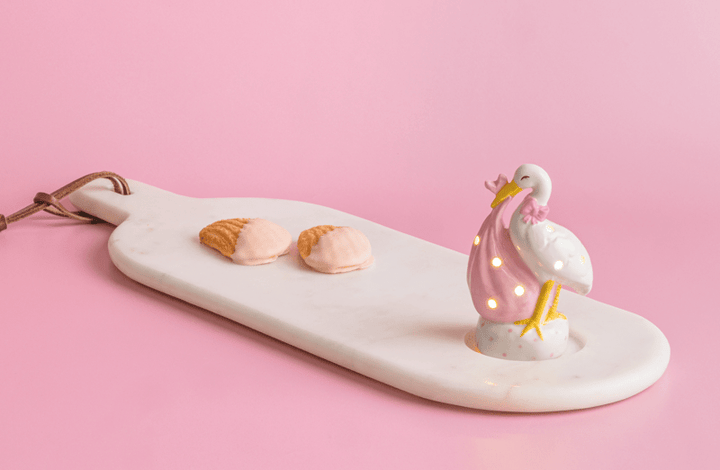 Stork Light Up Sitter by Mud Pie - detail view