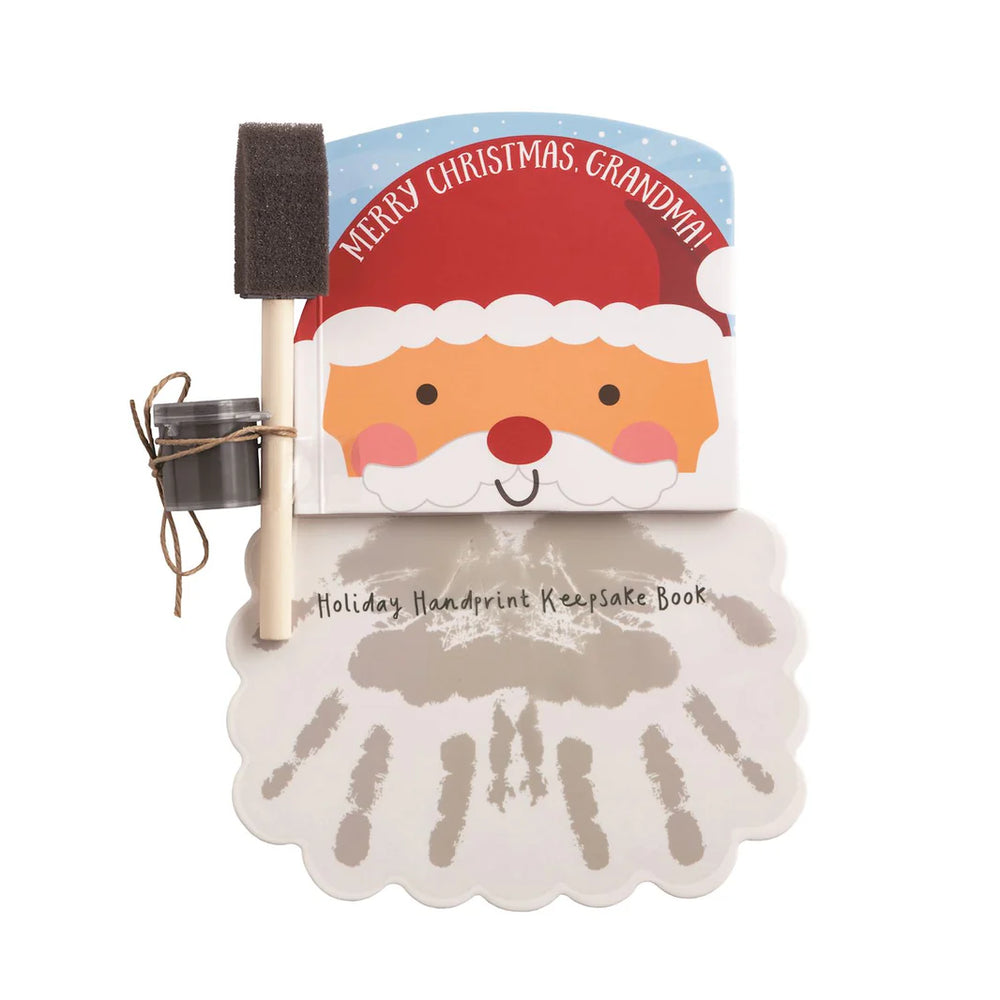 Christmas Handprint Keepsake Book for Grandma by Mud Pie - back view