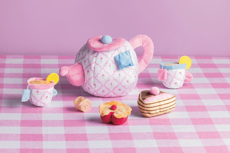 Plush Tea Party Set by Mud Pie - back view