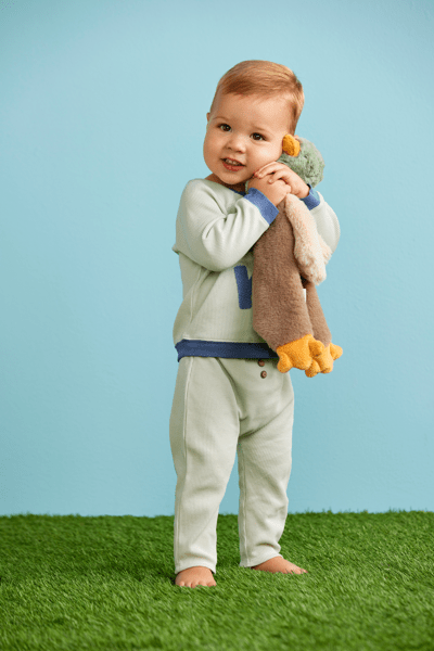 Duck Plush Woobie by Mud Pie - detail view