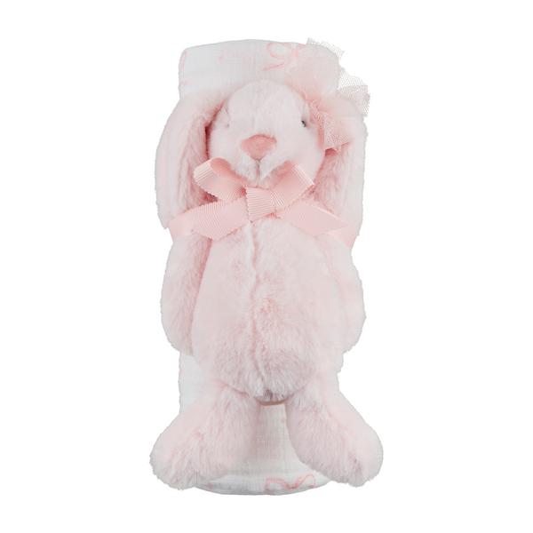 Bow Swaddle And Rattle Set