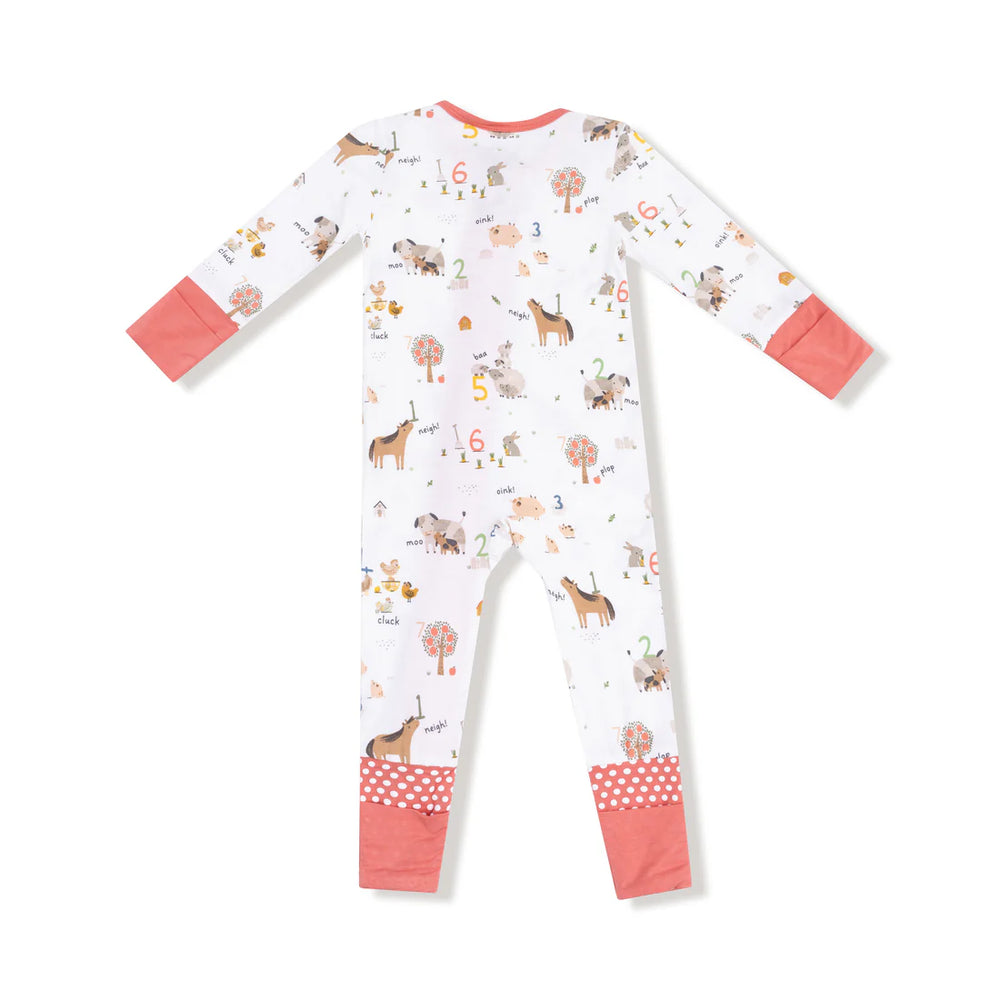 Farm Sounds Romper by Angel Dear - alternate view