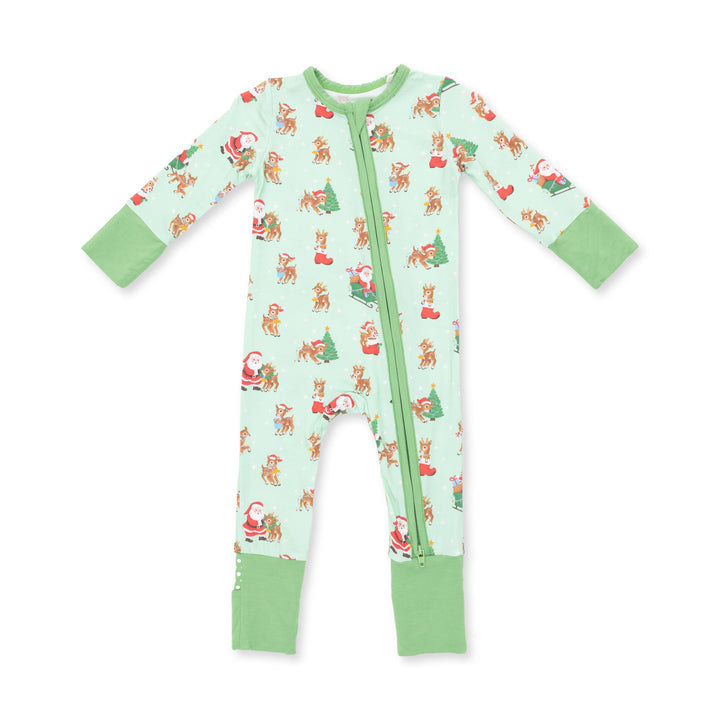 Vintage Reindeer & Santa Uni - Convertible Romper