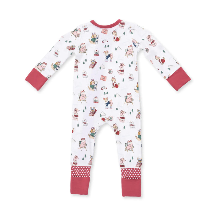 Winter Sports Dogs Pink - Convertible Romper