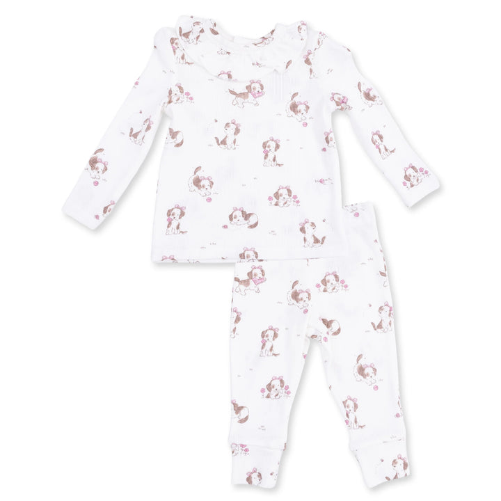 Explorer Puppy Pink Long Sleeve Ruffle Top and Pant