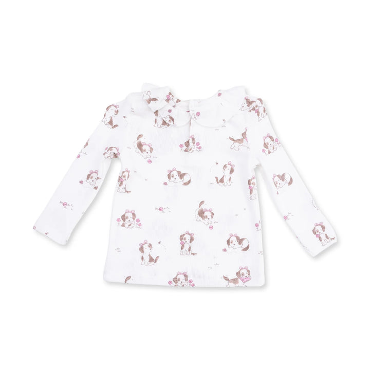 Explorer Puppy Pink Long Sleeve Ruffle Top and Pant