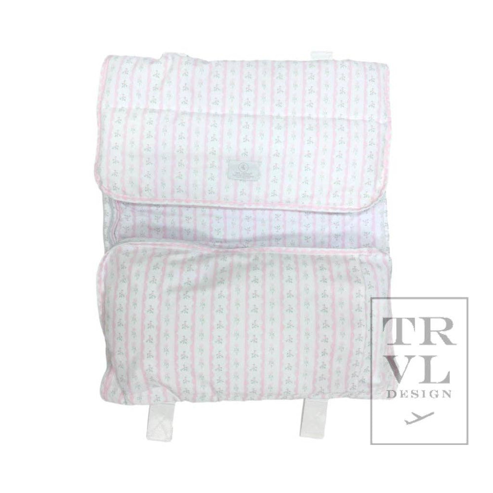 Nap Mat - Rest Up! Ribbon Floral Pink by TRVL Design - back view