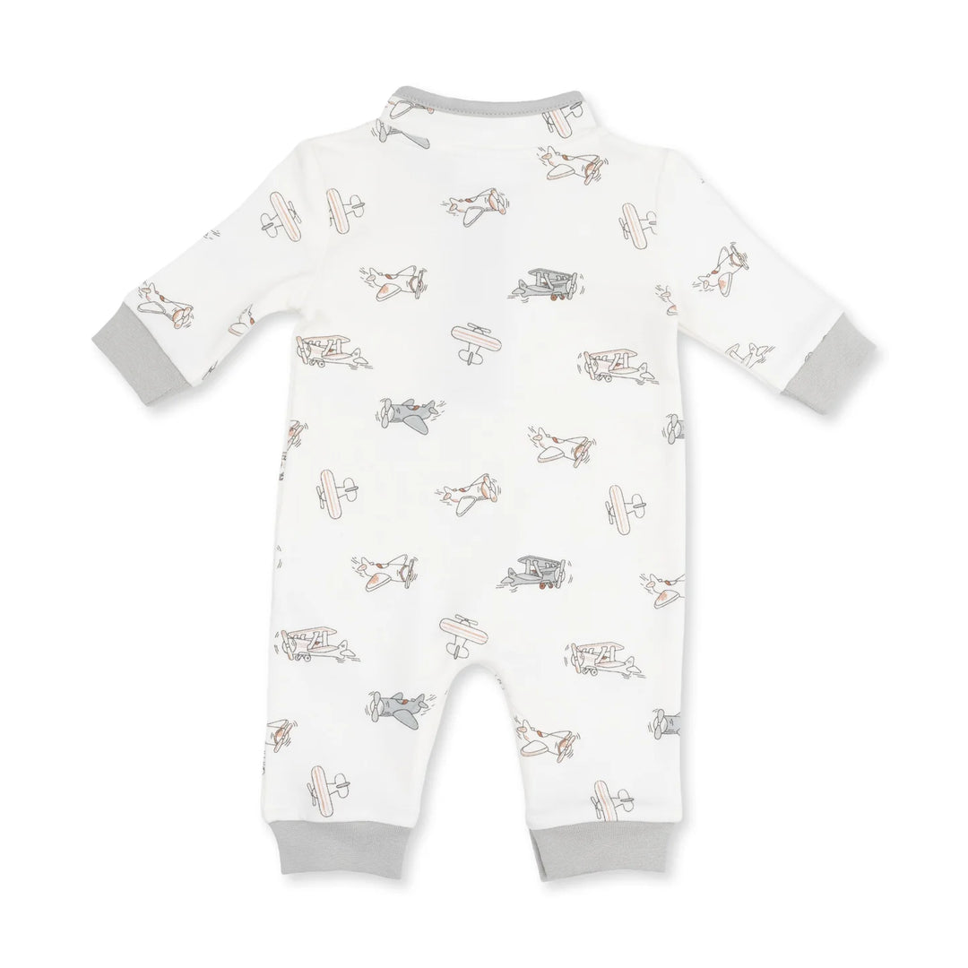 Vintage Airplane Pilots - Zip Neck Romper