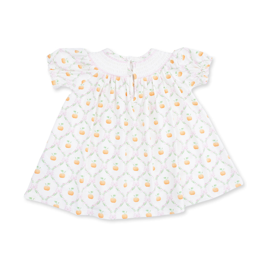Pretty Pumpkin Trellis - Bishop Dress and Bloomer