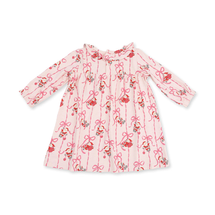 Bows & Santa - Long Sleeve Gown