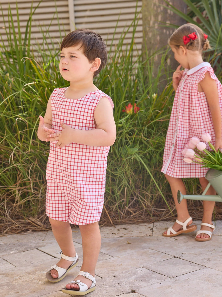 Red Windowpane Vintage John John