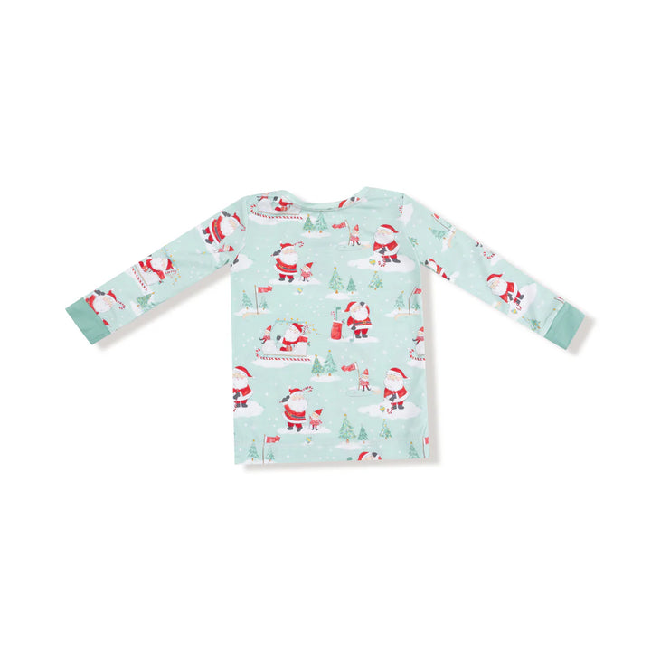 Golfing Santa and Elves  Long Sleeve Loungewear Set