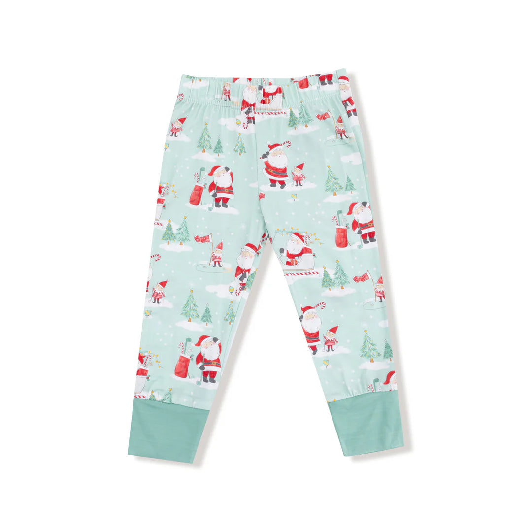 Golfing Santa and Elves  Long Sleeve Loungewear Set