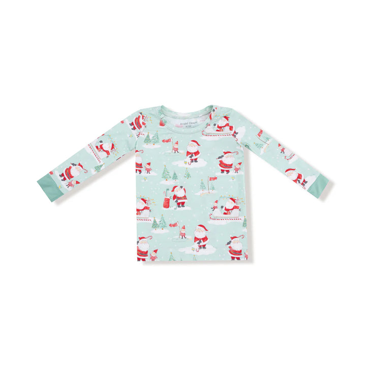 Golfing Santa and Elves  Long Sleeve Loungewear Set