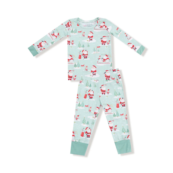 Golfing Santa and Elves  Long Sleeve Loungewear Set