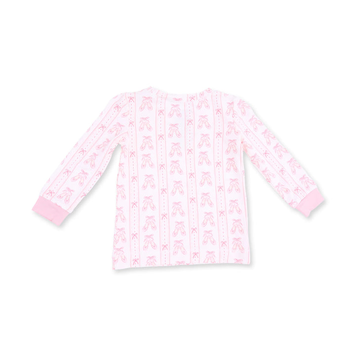 Ballet Shoes Ribbon Stripe - Long Sleeve Loungewear Set